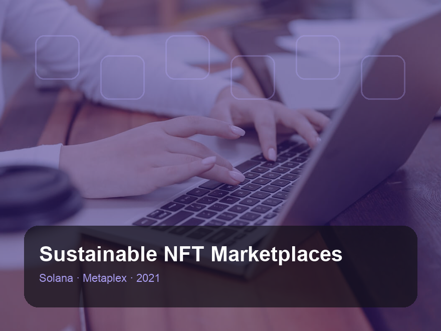 Sustainable NFT marketplace research cover